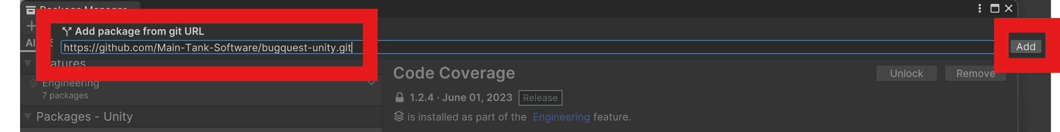 Adding the package by name