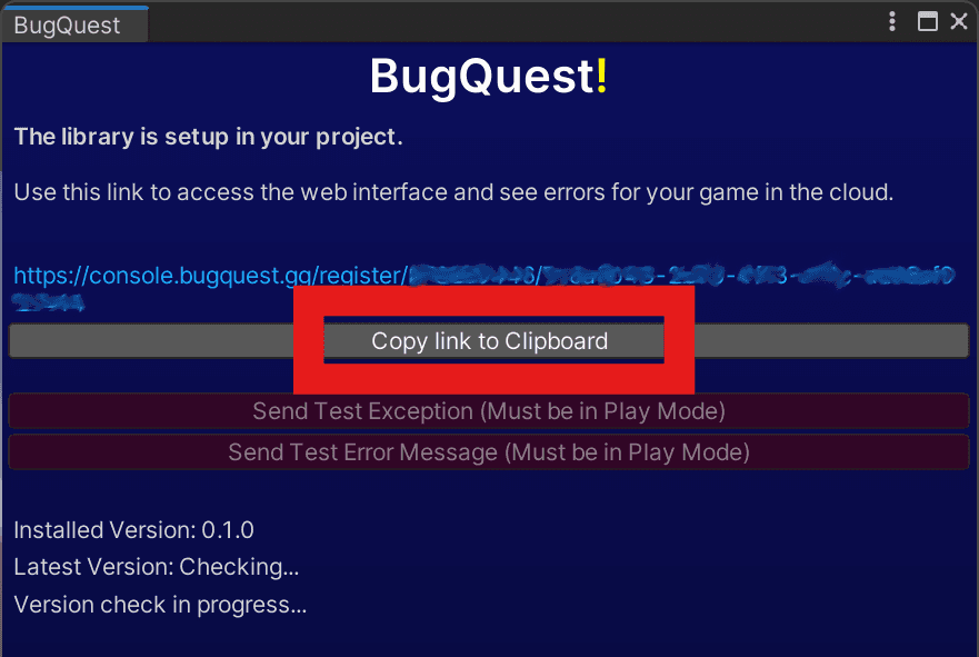 Register with the dev console